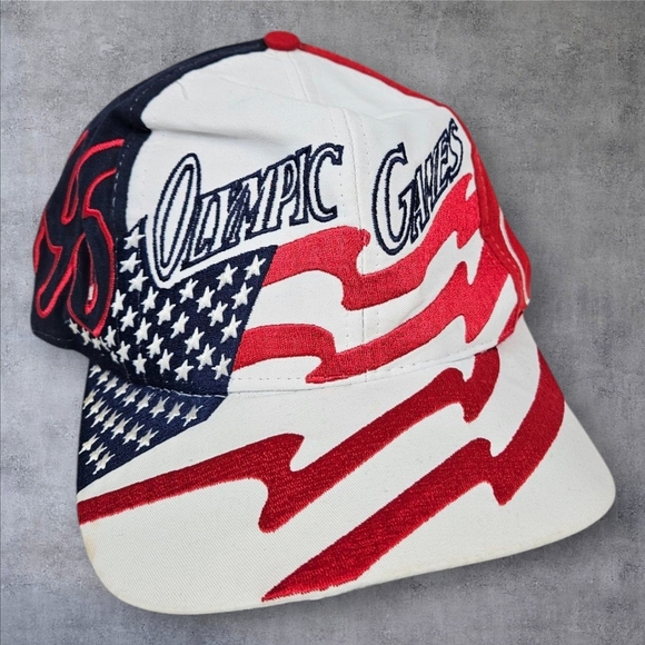 Vintage Logo 7 1996 USA Atlanta Olympics Snapback Hat All Over Embroidery Unisex - Picture 1 of 10